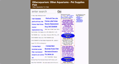 Desktop Screenshot of otheraquarium.com